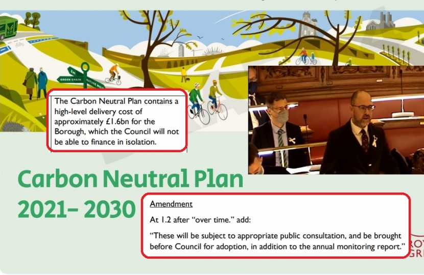 Carbon Neutral plan with text of costs and amendment