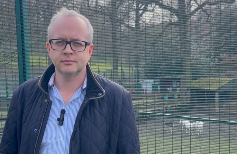 Councillor Matt Hartley at Maryon Wilson Animal Park