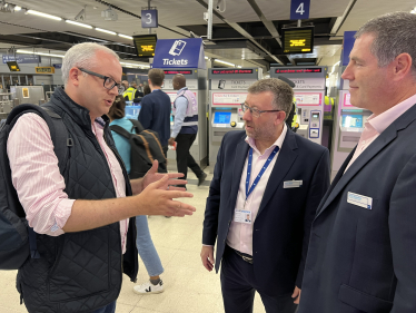 Councillor Matt Hartley lobbying Southeastern bosses